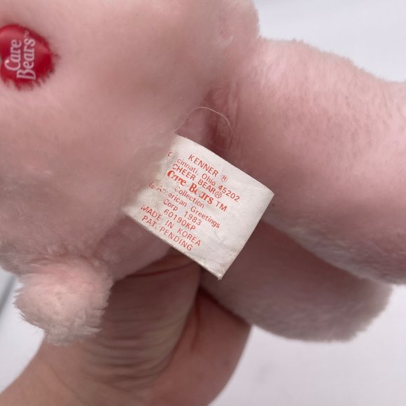 CHEER BEAR Vintage 1983 Kenner Care Bears 13" Plush Stuffed Toy PINK Rainbow - Picture 8 of 14